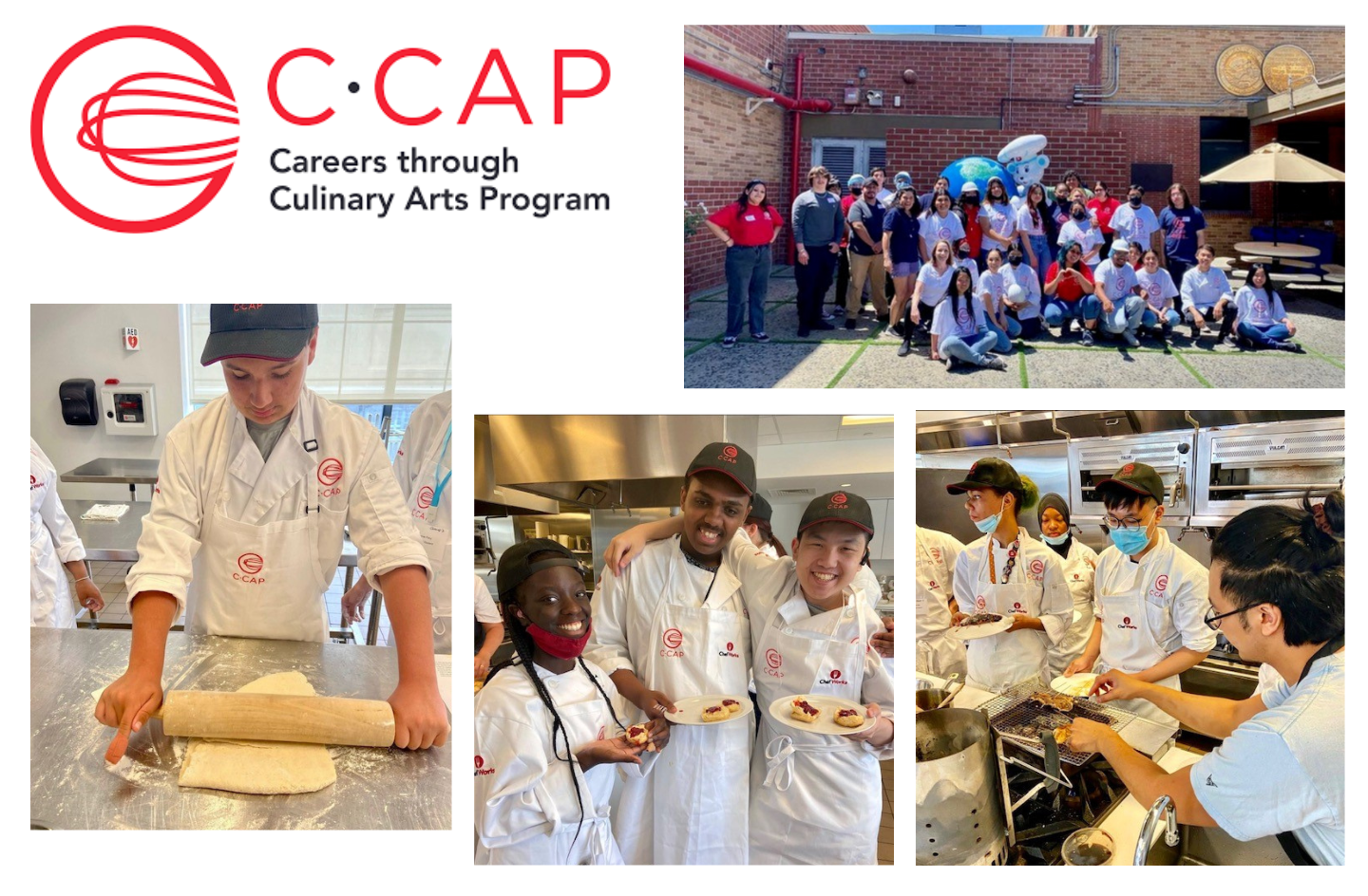 CCAp collage students in the kitchen